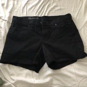 Madewell black denim shorts